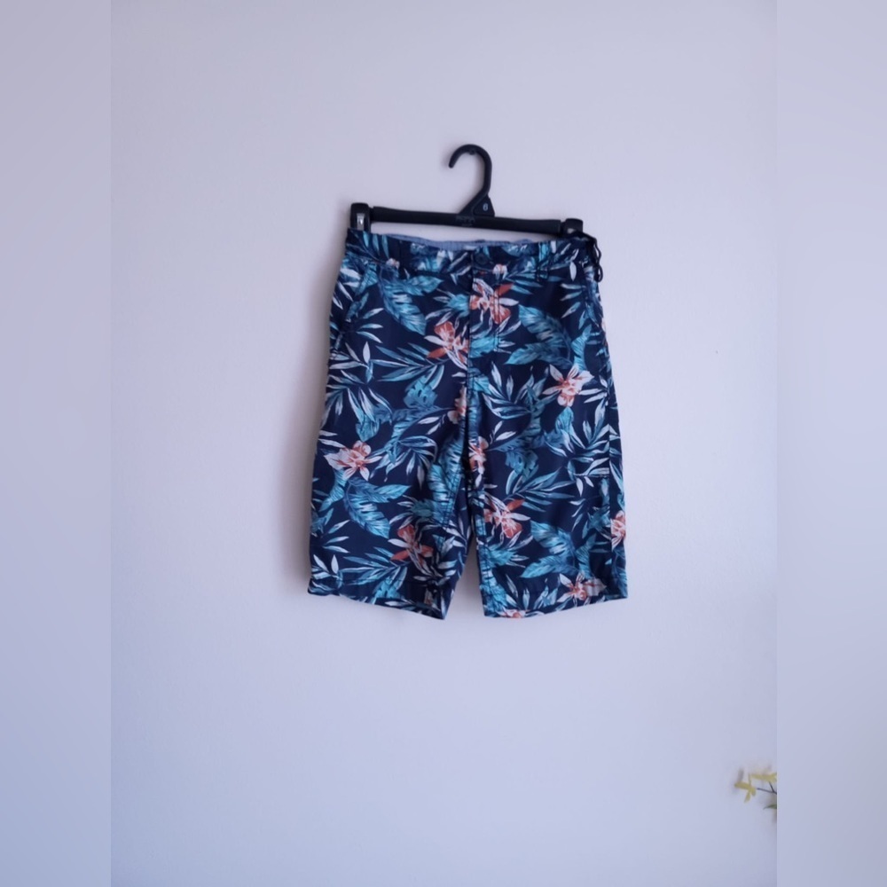 Old Navy Boys Swim Trunks Board Shorts swimsuit floral waves size12 cotton
